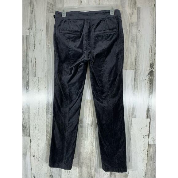 Anthropologie Velvet Ankle Pants The Essential Slim Size 0 (27x27) Black Skinny - Picture 2 of 11